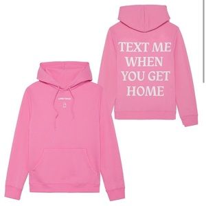 Lonely Ghost pink “text me when you get home” hoody